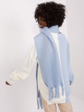 Versatile Long Fringed Scarf for Autumn-Winter Style