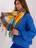 Colorful Plaid Scarf with Fringes for Fall-Winter Style