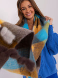 Colorful Plaid Scarf with Fringes for Fall-Winter Style