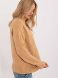 Textured Women's Turtleneck Sweater for Casual Days