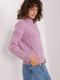 Elegant Women's Sweater with Textured Design and Collar