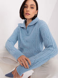 Elegant Long Sleeve Women's Sweater with Textured Design