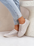 Classic Low-Top Leather Sneakers with Breathable Design