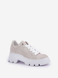 Stylish Women's Leather Platform Sneakers for All-day Comfort