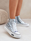 Eco Leather Women's Sneakers with Stylish Platform & Heart Detail