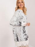 Cozy Long Sleeve Womenâs Oversized Sweater with Unique Print