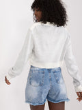 Casual Women's Sweater with Stylish Ribbed Finish