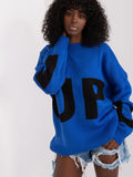 Chic Women's Casual Sweater with Trendy Front Print