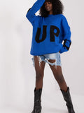 Chic Women's Casual Sweater with Trendy Front Print