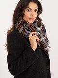 Versatile Plaid Arafat Scarf with Decorative Fringes