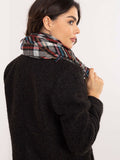 Versatile Plaid Arafat Scarf with Decorative Fringes