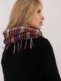 Stylish Checkered Arafat Scarf with Decorative Fringes