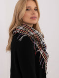 Stylish Checkered Scarf with Fringed Edges for Everyday Wear