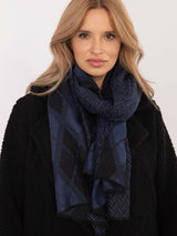 Elegant Geometric Pattern Scarf â Stylish Viscose Accessory - black / one-size-fits-all
