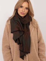 Elegant Geometric Pattern Scarf - Stylish Viscose Accessory - green / one-size-fits-all