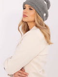 Charming Winter Hat with Pompom and Decorative Dots