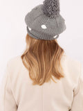 Charming Winter Hat with Pompom and Decorative Dots