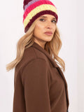 Colorful Striped Winter Hat with Fluffy Pom-Pom