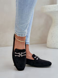 Elegant Eco Suede Moccasins with Comfortable Leather Insole