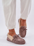 Eco Suede Moccasin Slippers with Fur Lining for Cozy Comfort