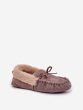 Eco Suede Moccasin Slippers with Fur Lining for Cozy Comfort