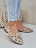 Elegant Eco-Leather Ballet Flats with Bow Detail
