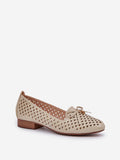Elegant Eco-Leather Ballet Flats with Bow Detail