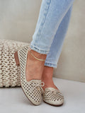 Elegant Eco-Leather Ballet Flats with Bow Detail