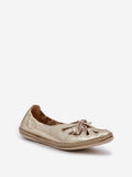 Elegant Leather Flat Ballerinas with Lacing and Cutouts