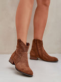 Elegant Eco Suede Ankle Boots with Zipper Closure