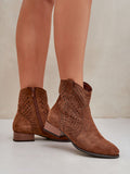 Elegant Eco Suede Ankle Boots with Zipper Closure