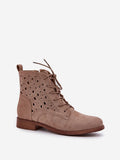 Elegant Faux Suede Flat-Heeled Ankle Boots for Women