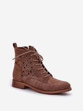 Elegant Eco-Suede Women's Flat-Heeled Ankle Boots