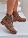 Elegant Eco-Suede Women's Flat-Heeled Ankle Boots
