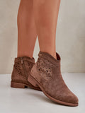 Stylish Eco Suede Women's Ankle Boots with Zipper Closure