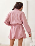 Stylish Zip-Up Bomber Jacket with Flap Pockets