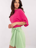 Elegant Wide-Leg Trousers with Pleated Skirt Effect