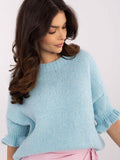 Chic Women's Sweater with Ruffled Sleeves for Everyday Style