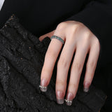 S925 Sterling Silver Color Diamond Ring Small Design Green Zirconium