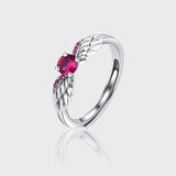 925 Sterling Silver Angel's Wing Index Finger Ring Female - Silver