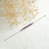 S925 Sterling Silver Purple Garnet Bracelet Women Fashion Zircon Light Luxury Jewelry