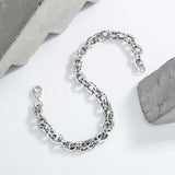 Lovers Simple Thai Silver Punk Personality Anchor Letter Cross Bracelet