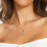 925 Sterling Silver Bear Bell Necklace Fashion Christmas Jewelry